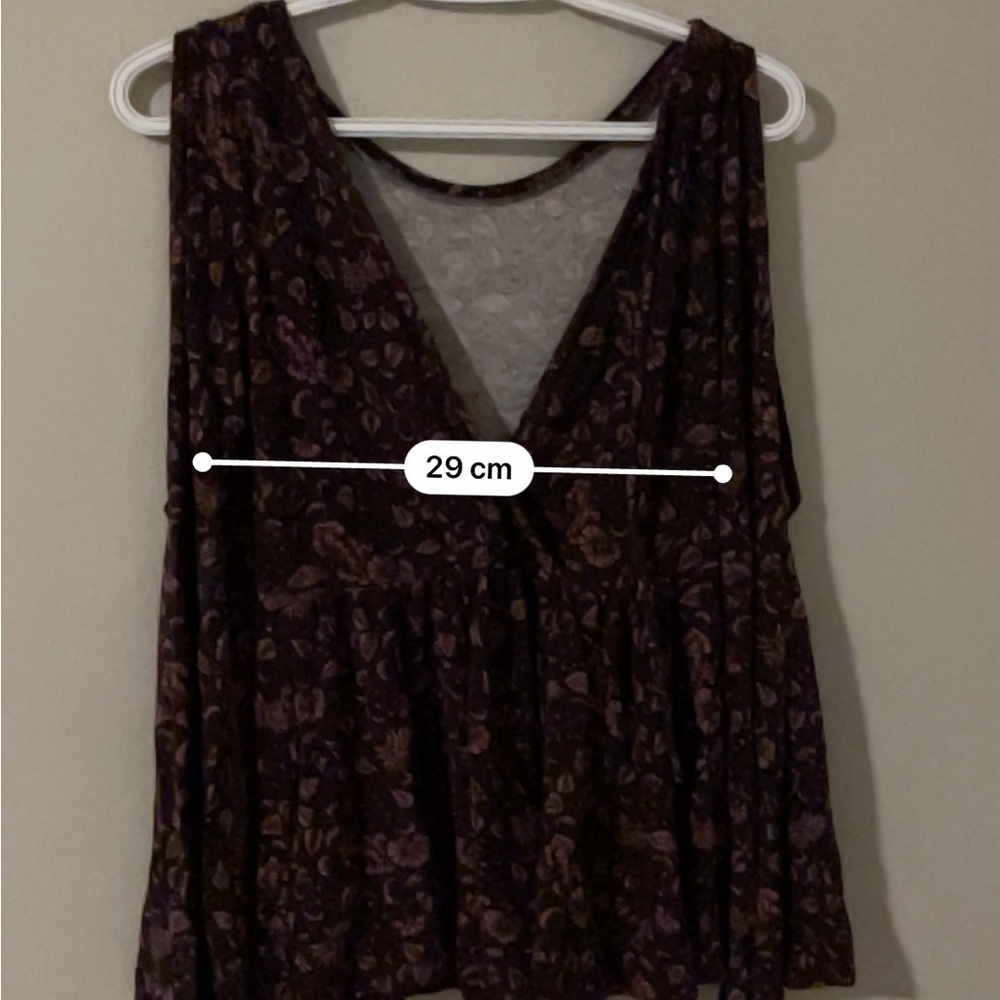 Size XS American Eagle Outfitters Purple Floral Blouse - Picture 6 of 7